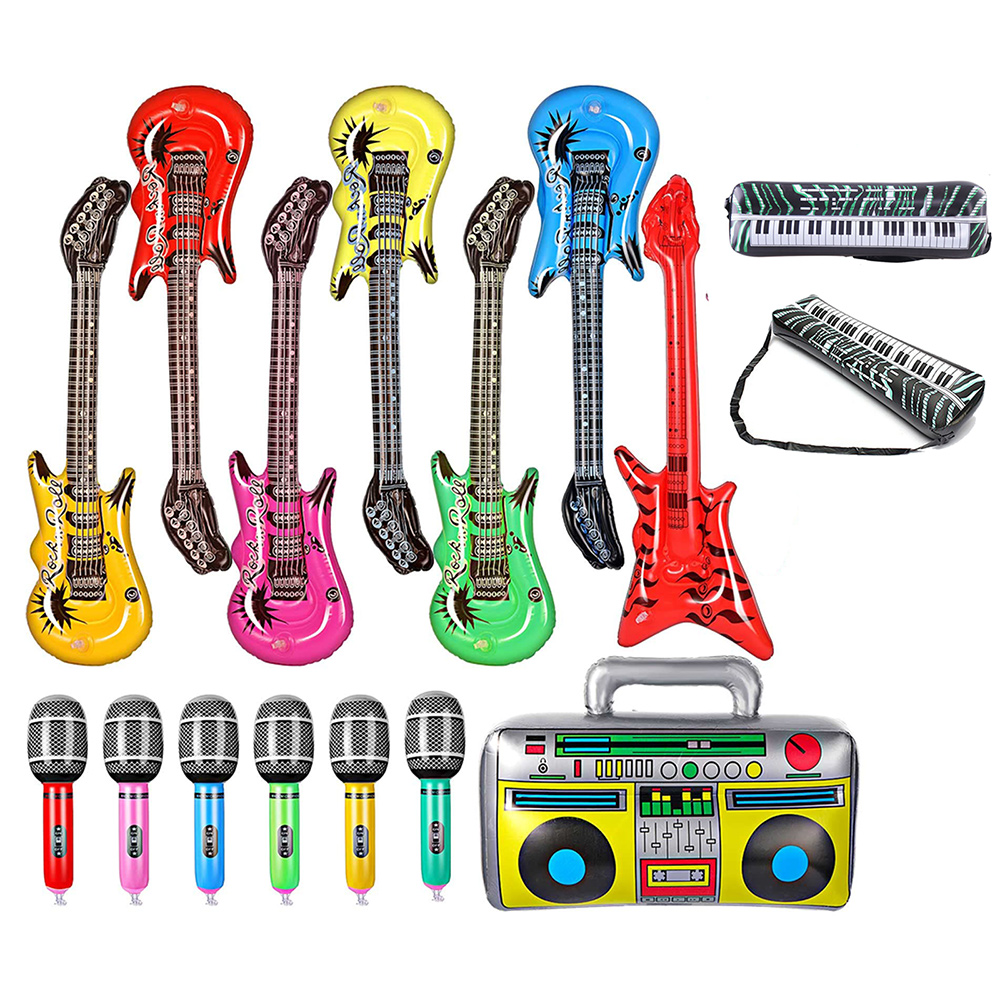 Musical Instrument You Blow - Inflatable Instruments ชุดของเล่นรวม Blow Up Guitar