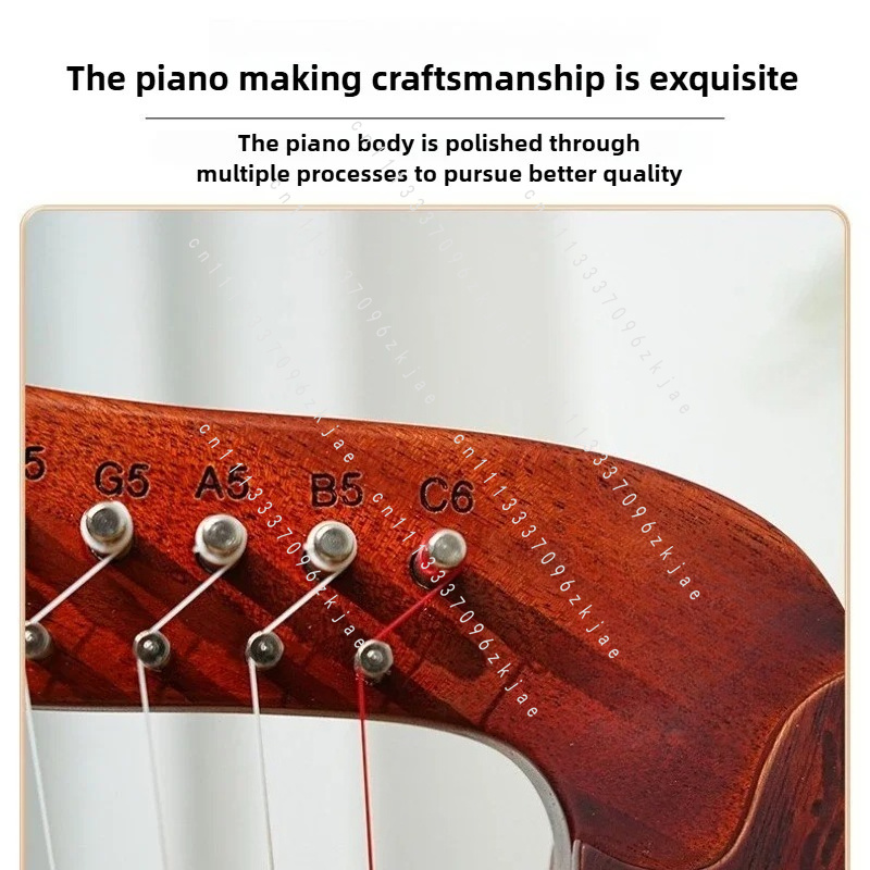 Musical Instrument With Strings - พิณแฮร์ป 15 โทนเสียง ทำมือ สำหรับบำบัดด้วยเสียง พกพาสะดวก