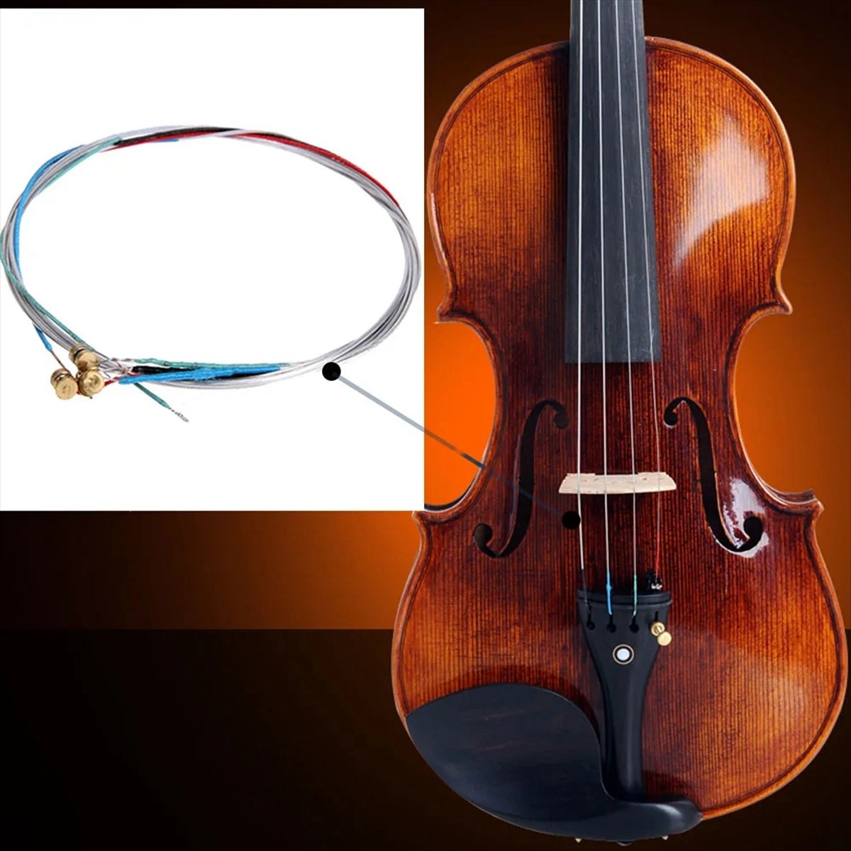 Musical Instrument Violin - สายไวโอลิน ABPF 4/4 ชุดสายไวโอลินระดับมืออาชีพ E-A-D-G อะไหล่เครื่องดนตรี