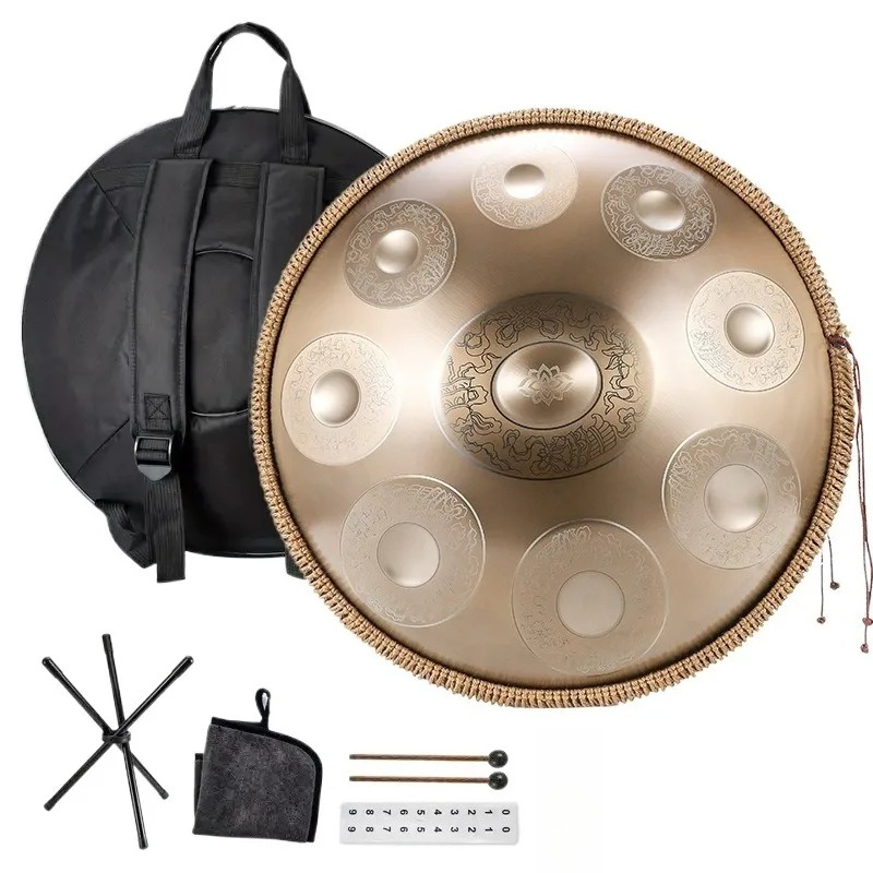 Musical Instrument Sounds - 18 นิ้วสแตนเลส HandPan G Key Dance