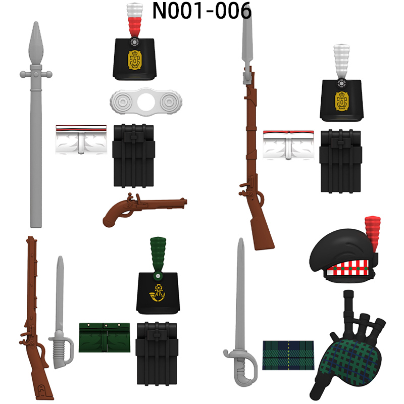 Bagpipe Practice Chanter - N001-N006 อังกฤษ NCO Fusilier 95th ปืนไรเฟิลสก็อต