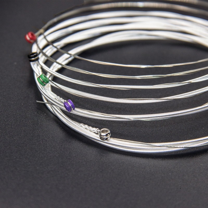 Musical Instrument With Strings - อุปกรณ์เสริมเครื่องดนตรี สายกีตาร์โปร่ง Orphee รุ่น Hexagonal Sliver