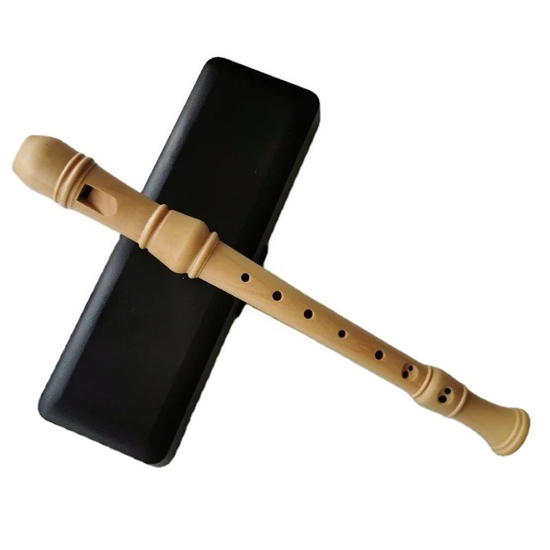 Recorder Baroque Style - เครื่องดนตรีประเภทเครื่องเป่าลมไม้ รีคอร์เดอร์โซปราโน 8 รู ทำจากไม้เมเปิลแท้ 3