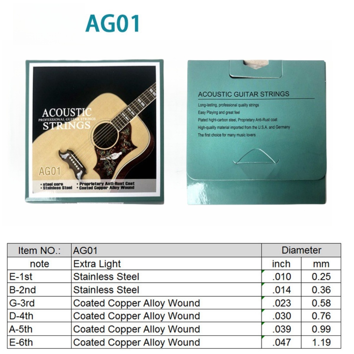มิวาเยอร์ 1 ชุด/6 สาย AG01 สาย - Musical Instrument With Strings บทวิจารณ์และราคา