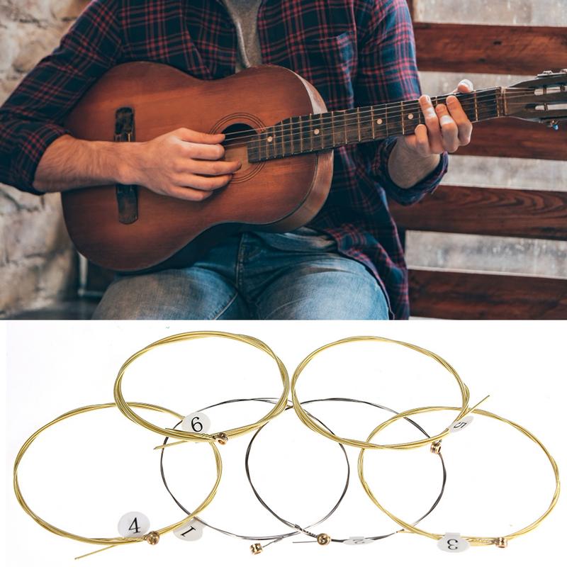 6 ชิ้นคุณภาพสูงสายกีตาร์อะคูสต - Musical Instrument With Strings บทวิจารณ์และราคา