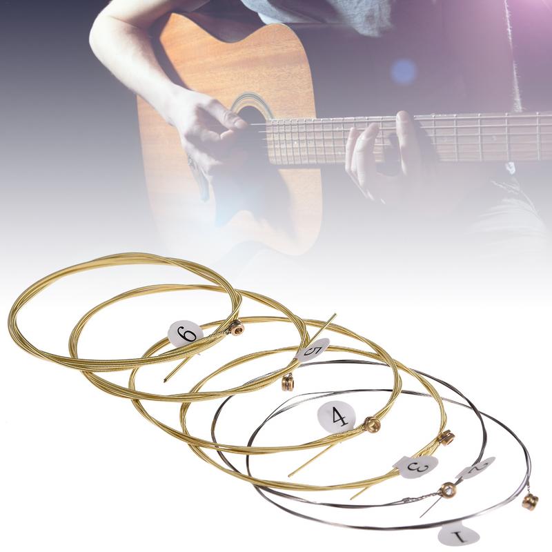 6 ชิ้นคุณภาพสูงสายกีตาร์อะคูสต - Musical Instrument With Strings บทวิจารณ์และราคา