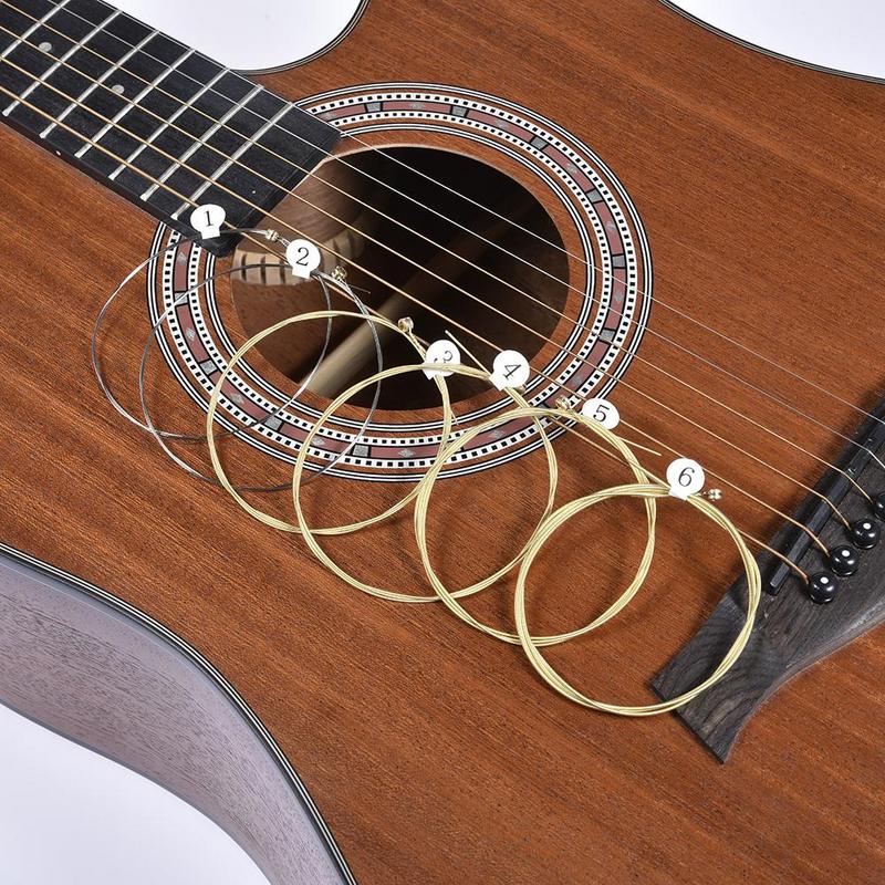 6 ชิ้นคุณภาพสูงสายกีตาร์อะคูสต - Musical Instrument With Strings บทวิจารณ์และราคา