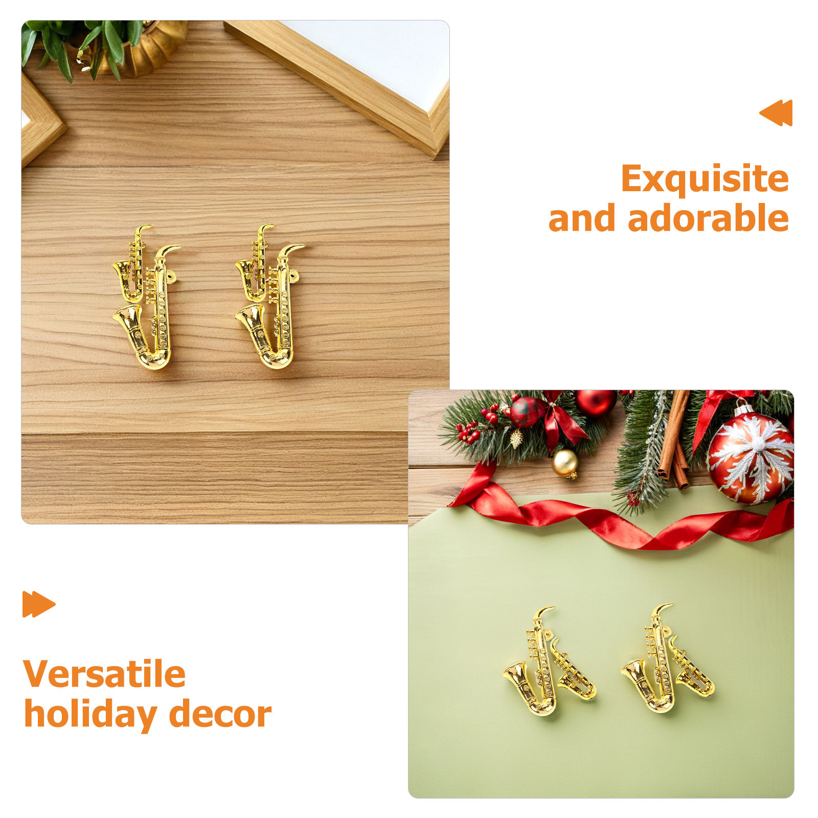 เครื่องประดับคริสต์มาสรูปแซกโซ - Musical Instrument Xmas Ornaments บทวิจารณ์และราคา