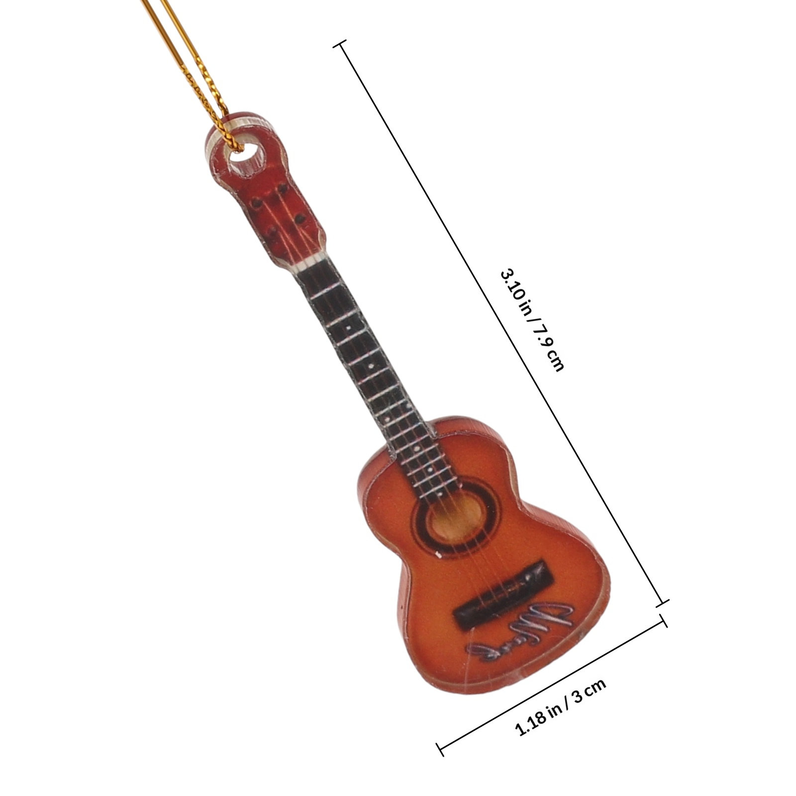 กีตาร์จิ๋ว 10 ชิ้น ของตกแต่งคร - Musical Instrument Xmas Ornaments บทวิจารณ์และราคา