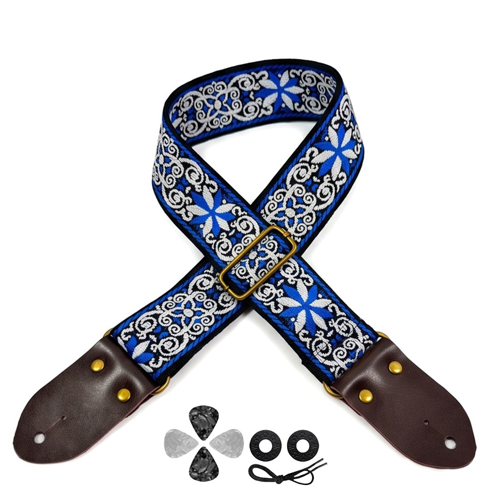 สายสะพายกีตาร์ปักลายสไตล์วินเท - Musical Instrument Sounds บทวิจารณ์และราคา