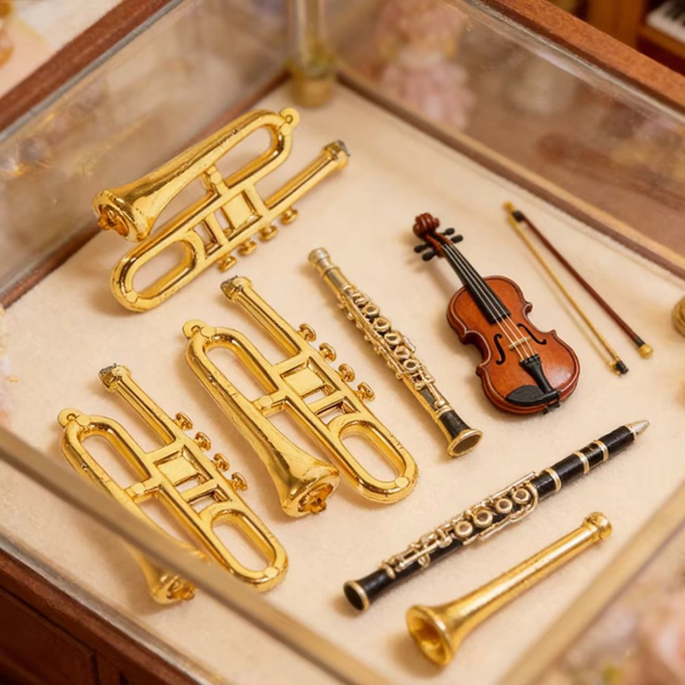 6/10 ชิ้น สไตล์สุ่ม จี้โลหะสีท - Musical Instrument Xmas Ornaments บทวิจารณ์และราคา