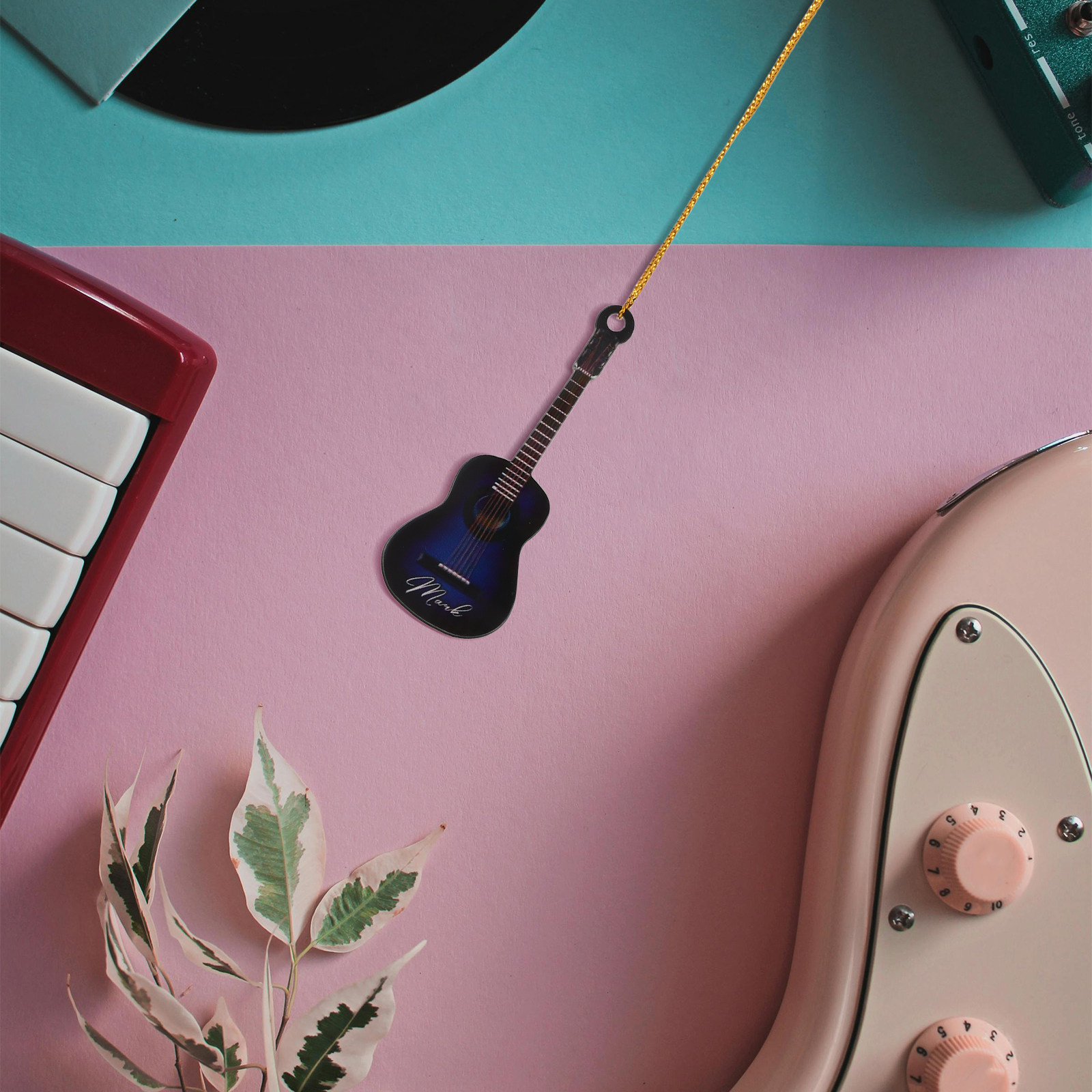 10 ชิ้น กีตาร์จิ๋ว ของตกแต่งคร - Musical Instrument Xmas Ornaments บทวิจารณ์และราคา