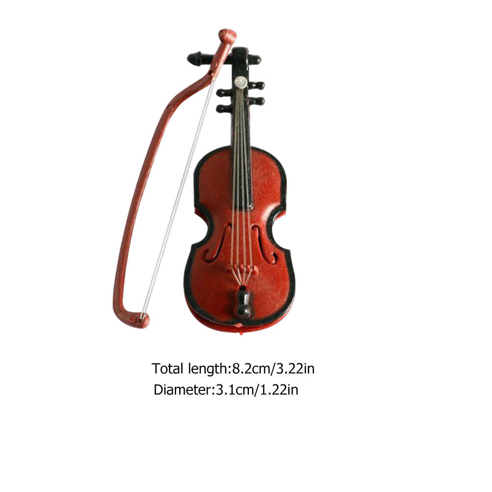 ไวโอลินจิ๋ว 2 ชิ้น ของตกแต่งบ้ - Musical Instrument Xmas Ornaments บทวิจารณ์และราคา