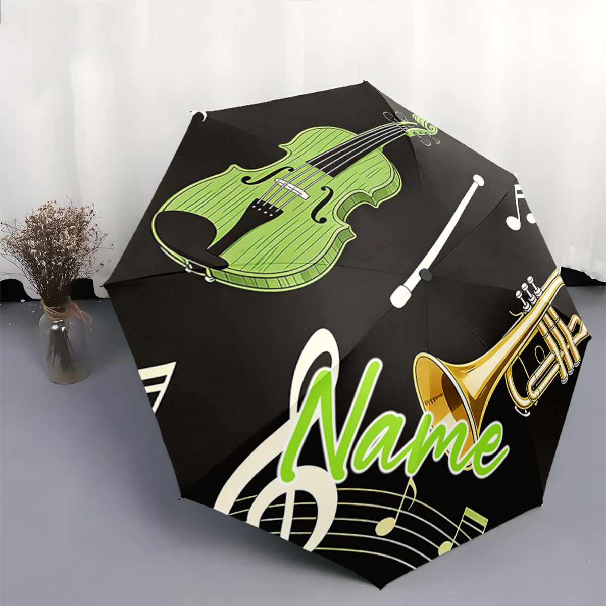 ร่มพับลายเครื่องดนตรีพร้อมชื่อ - Musical Instrument With Names บทวิจารณ์และราคา